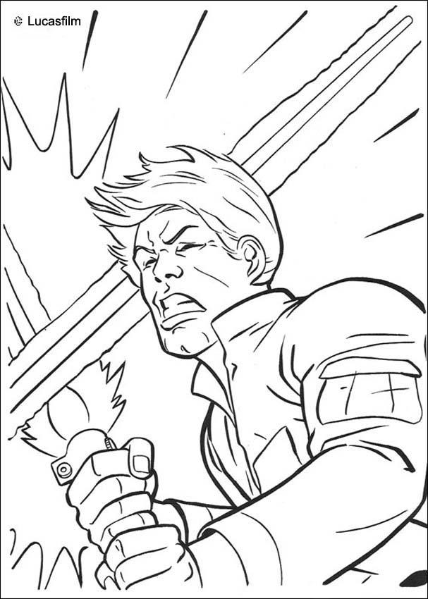 607x850 Luke Skywalker The Jedi Fight Coloring Pages