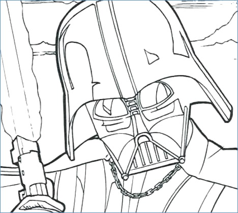 468x419 Star Wars Coloring Pages Darth Vader