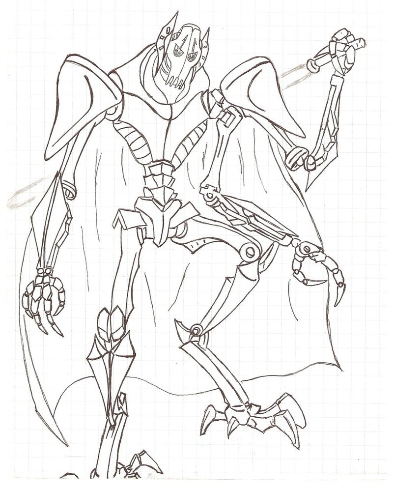 802x995 Lego General Grievous Coloring Pages
