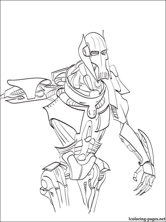 560x750 Star Wars General Grievous Coloring Page Coloring Pages