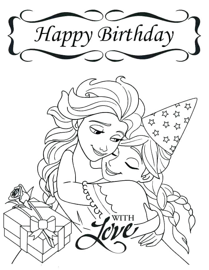 670x867 Happy Birthday Coloring Pages For Grandma Happy Birthday Color
