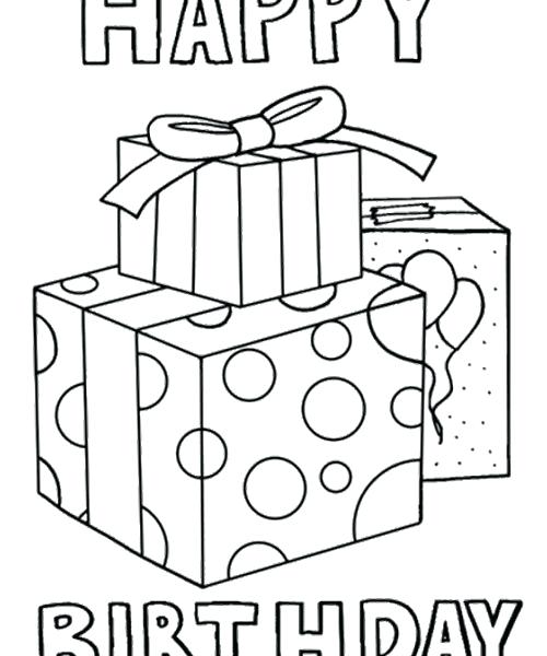 500x600 Coloring Page Birthday Card Birthday Card Coloring Page Free