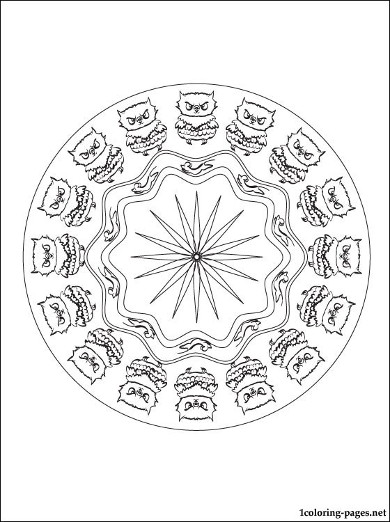 560x750 Mandala Owl Coloring Page Coloring Pages