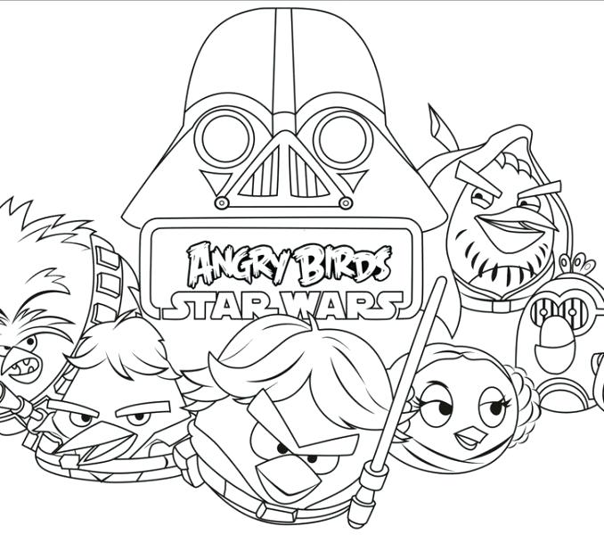 678x600 Star Wars Angry Birds Coloring Pages Angry Birds Star Wars