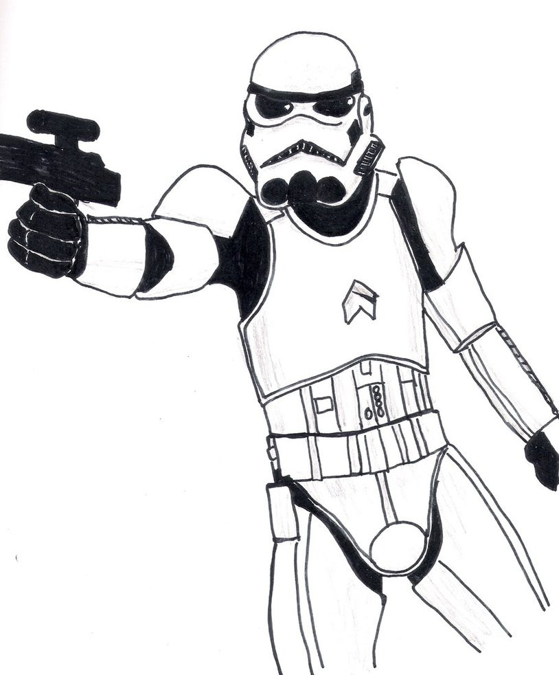814x982 Star Wars Stormtrooper Coloring Pages Printable Simple