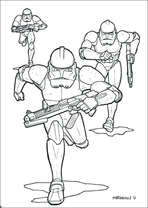 607x850 Clone Trooper Coloring Pages Clone Coloring Pages Star Wars Clone