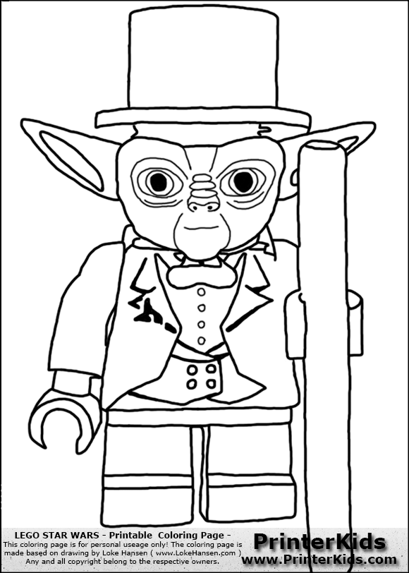 580x812 Lego Star Wars Yoda Coloring Pages
