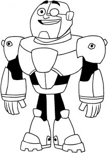 213x300 Innovative Ideas Teen Titans Go Coloring Pages Cyborg Of The Teen