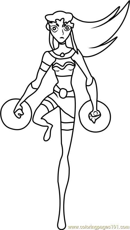 453x799 Starfire Coloring Page