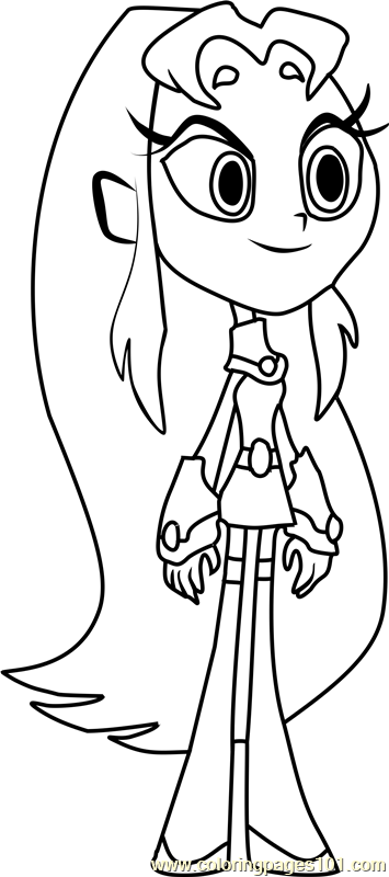 355x800 Starfire Coloring Page