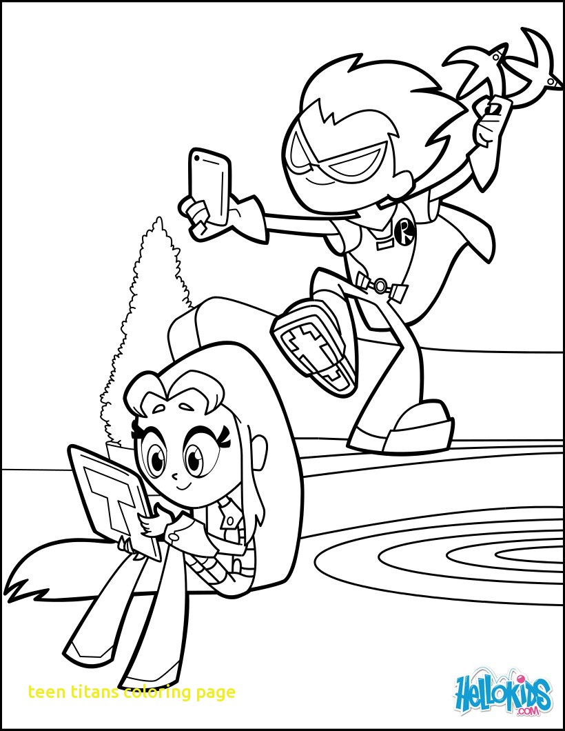 820x1060 Teen Titans Coloring Page With Teen Titans Robin And Starfire
