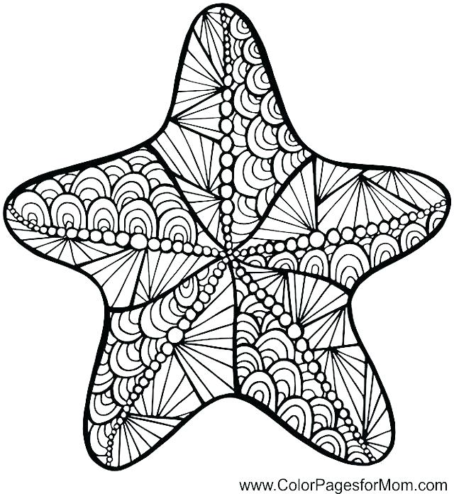 640x696 Ocean Scene Coloring Page Ocean Scene Coloring Pages Starfish