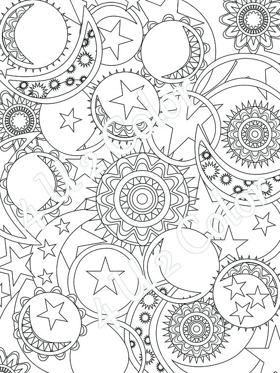 570x759 Sun And Moon Coloring Pages