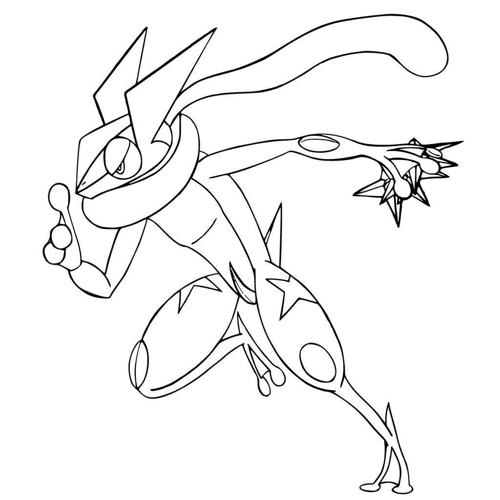 1024x1024 Greninja Pokemon Coloring Pages
