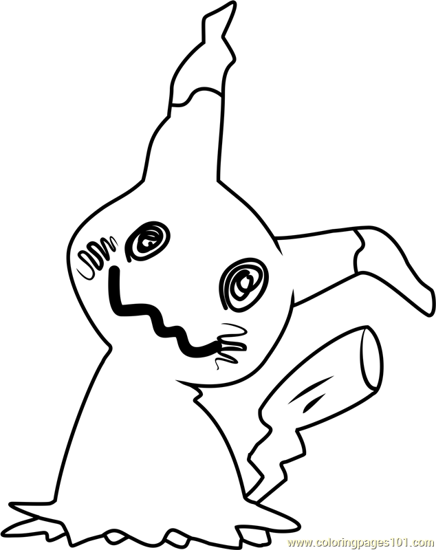 634x800 Mimikyu Pokemon Sun And Moon Coloring Page