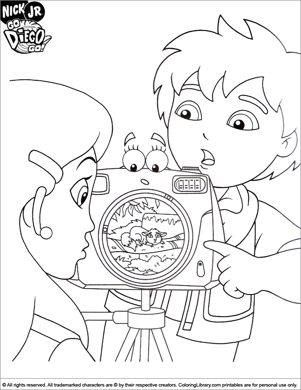 612x792 Go Diego Go Coloring Picture
