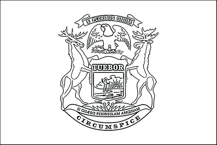 700x468 Michigan State Flag Coloring Page Michigan Coloring Pages State