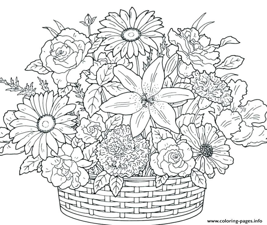 875x736 Free Printable State Flower Coloring Pages Printable Coloring