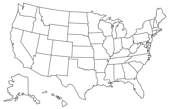 650x420 Elegant Us Map Coloring Page For United States Within Design