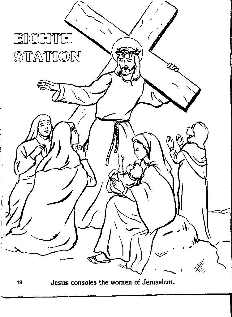 750x1025 Catholic Stations Of The Cross Coloring Pages Ooo