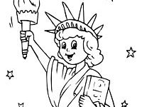 200x150 Fun Statue Of Liberty Coloring Pages Kids Printable