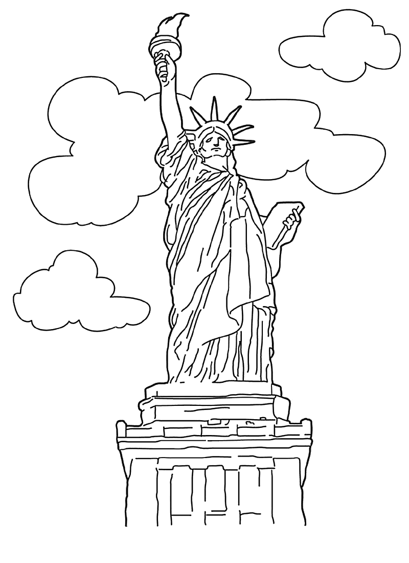 800x1100 Statue Of Liberty Coloring Pages