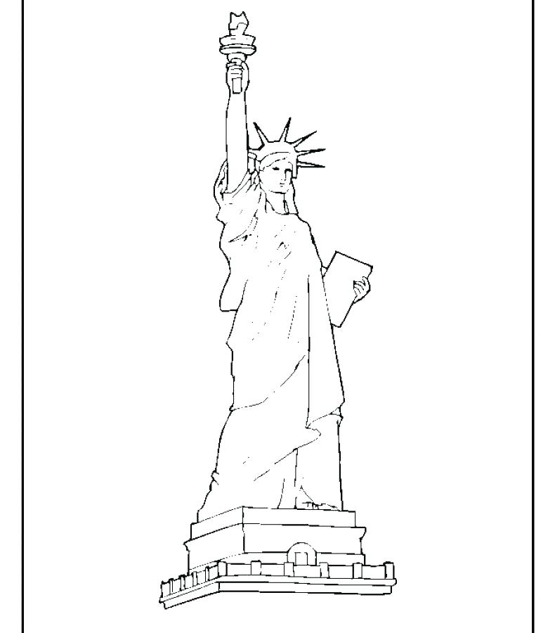 790x900 Statue Of Liberty Coloring Sheet Free Printable Statue Of Liberty