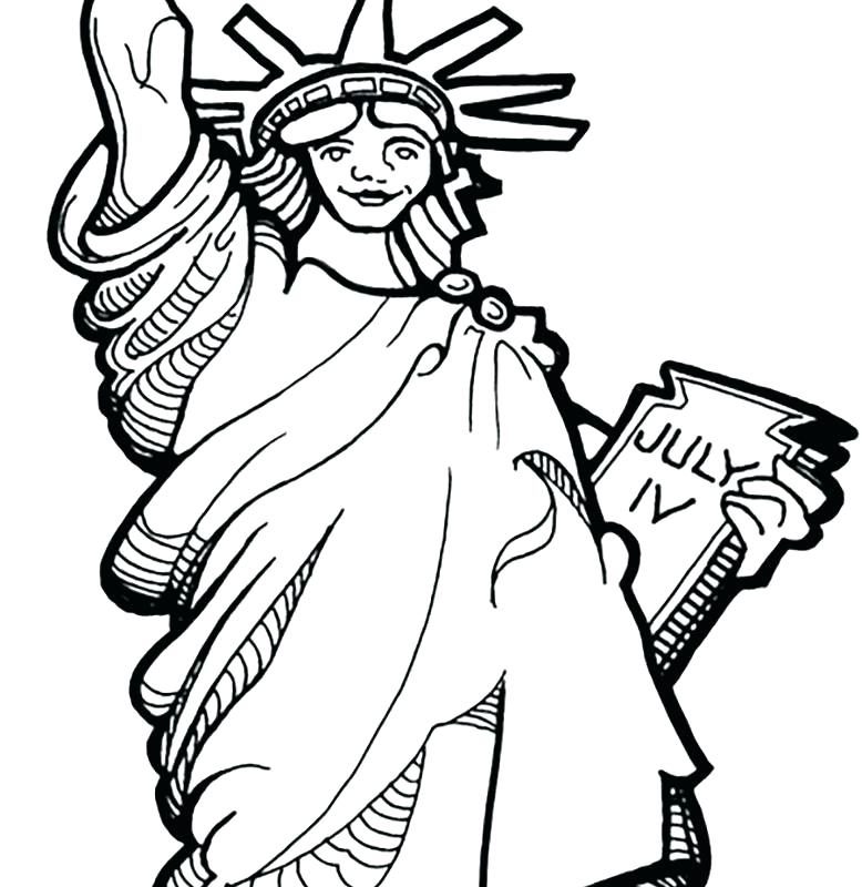 778x800 Statue Liberty Torch Coloring Page Impressive Design Statue