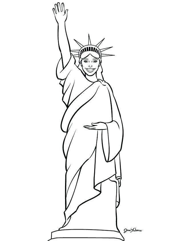 662x842 Lady Liberty Coloring Pages