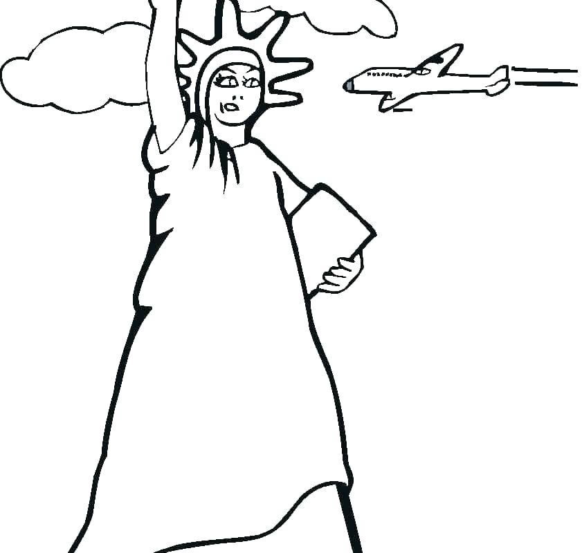 841x800 Statue Of Liberty Coloring Pages To Print The Statue Of Liberty