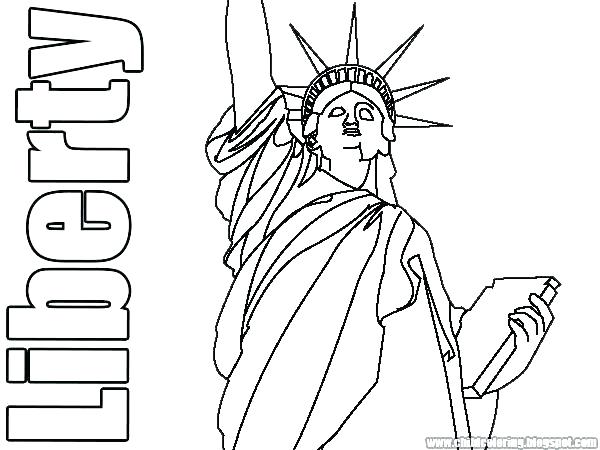 600x450 Statue Of Liberty Coloring Pages