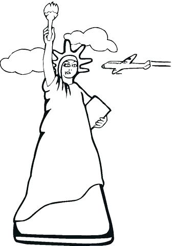 336x480 Statue Of Liberty Coloring Page As Well As Statue Of Liberty