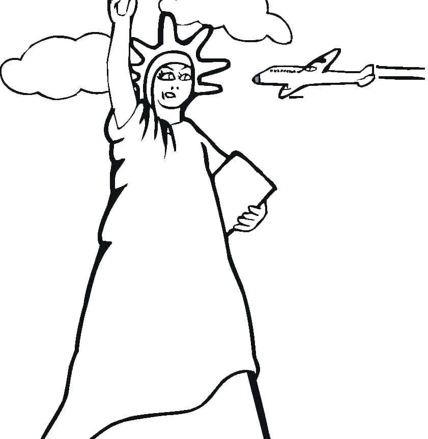 841x864 Coloring Pages Statue Of Liberty
