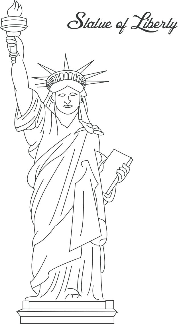 635x1138 Lady Liberty Coloring Pages Coloring Page Of Statue Of Liberty