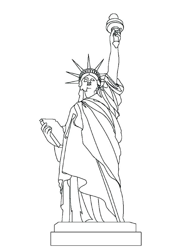 600x848 Lady Liberty Coloring Pages