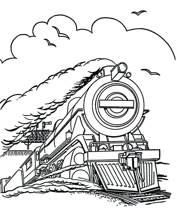 600x708 Coloring Page Train Steam Train Run In Speed Coloring Page