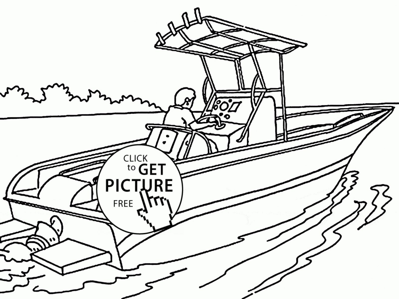 1600x1200 Fishing Boat Coloring Pages Free Printable For Kids Best Page