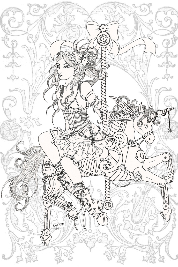 736x1104 Free Adult Steampunk Coloring Pages Printable Coloring Sheets