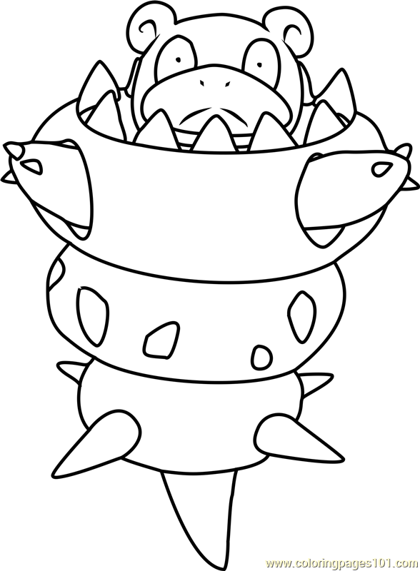 588x800 Mega Slowbro Pokemon Coloring Page