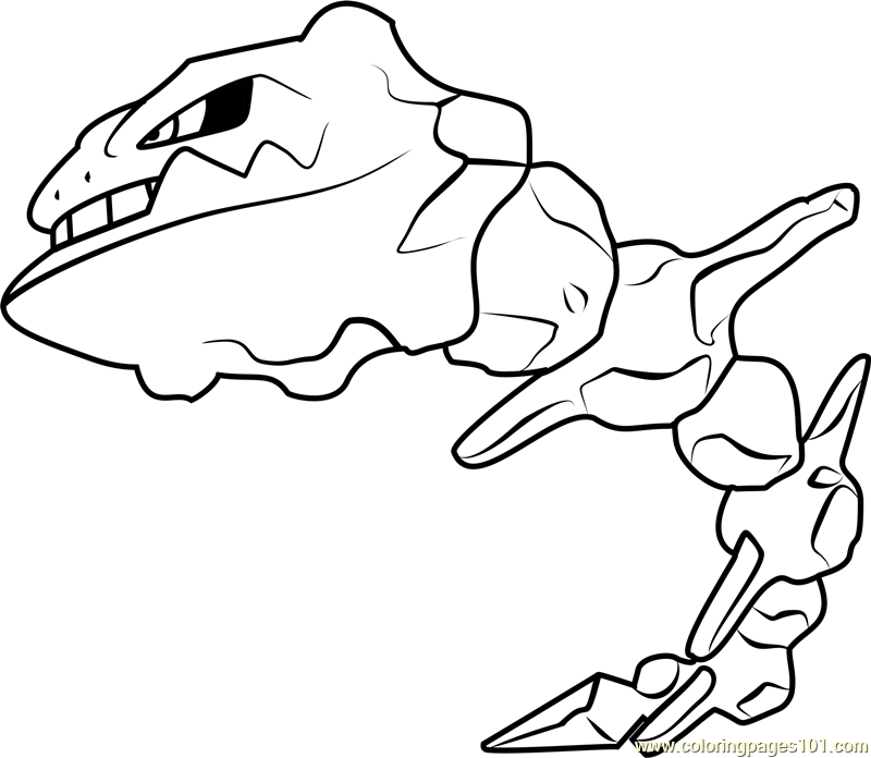 800x696 Steelix Pokemon Coloring Page