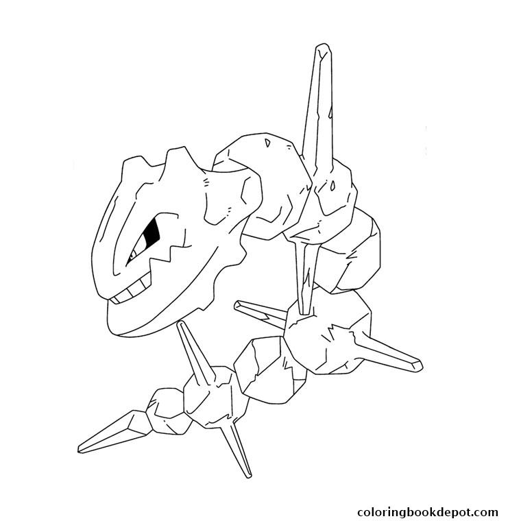 760x760 Pokemon Steelix Coloring Pages