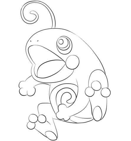 444x480 Click To See Printable Version Of Politoed Coloring Page Lineart