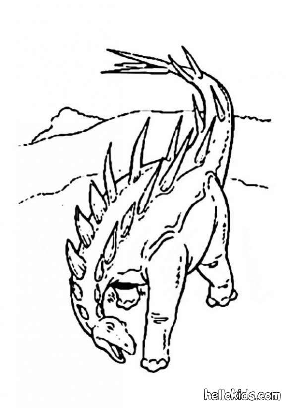 581x822 Cute Stegosaurus Coloring Pages