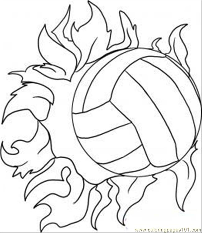 650x749 Draw A Volleyball Step Coloring Page
