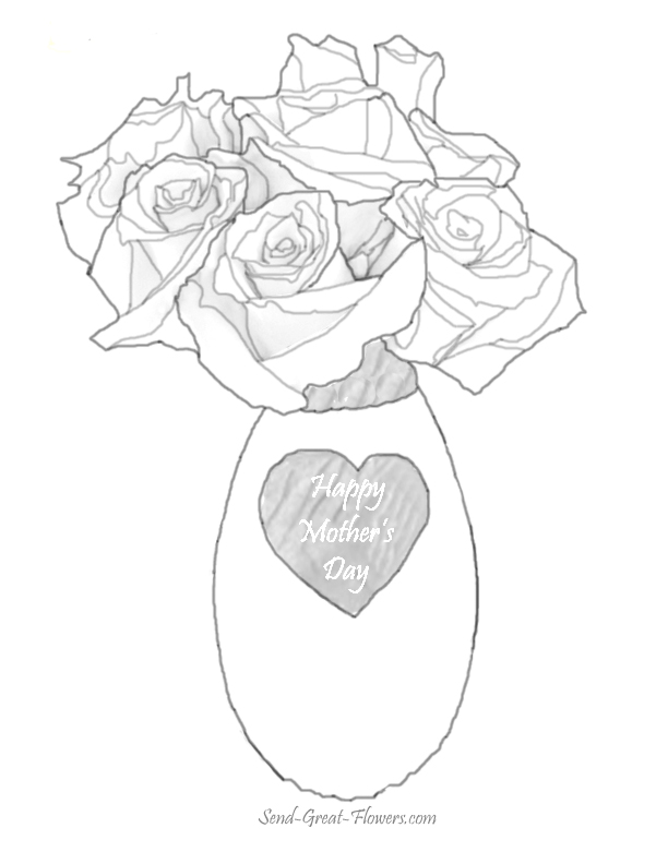 612x792 Mothers Day Flowers Coloring Pages