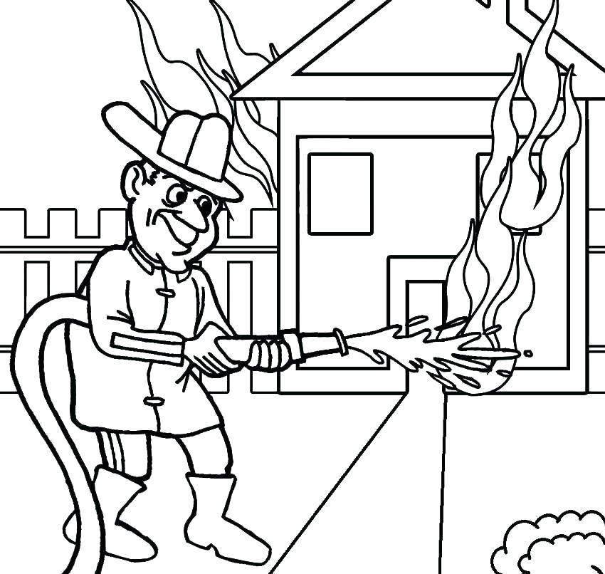 850x806 Fire Fighter Coloring Sheets