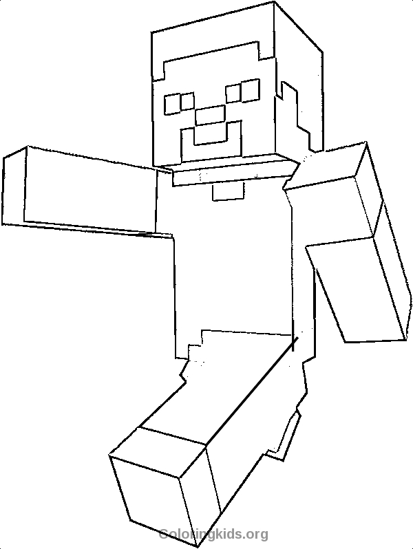 600x798 Minecraft Steve Coloring Pages Selection Free Coloring Pages