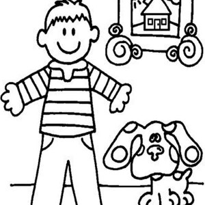 300x300 Blues Clues, Blues Clues In The House With Steve Coloring Page