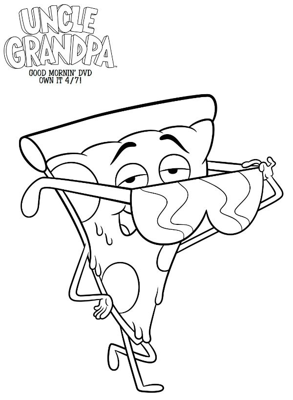 600x820 Free Pizza Steve Coloring Page From Uncle Grandpa Printable