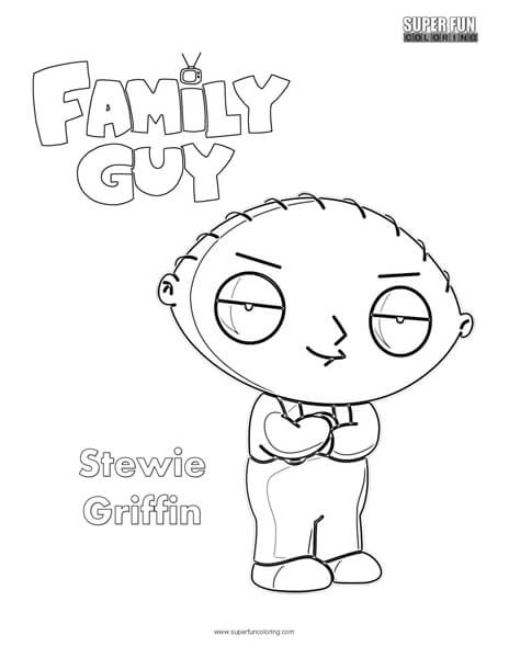 464x600 Stewie Griffin Family Guy Coloring Page